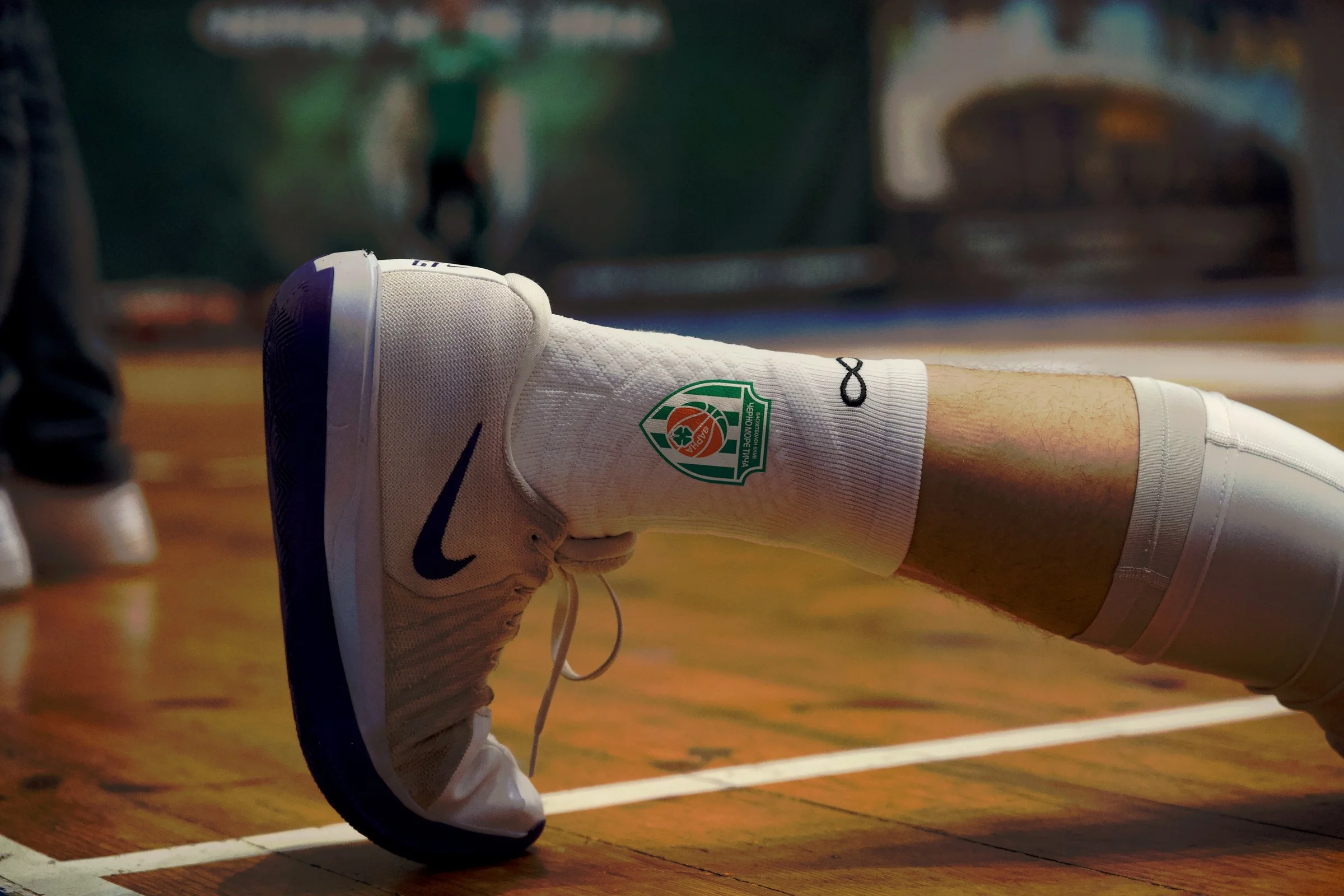Performance sock with the BK Cherno More Ticha crest knitted at the ankle